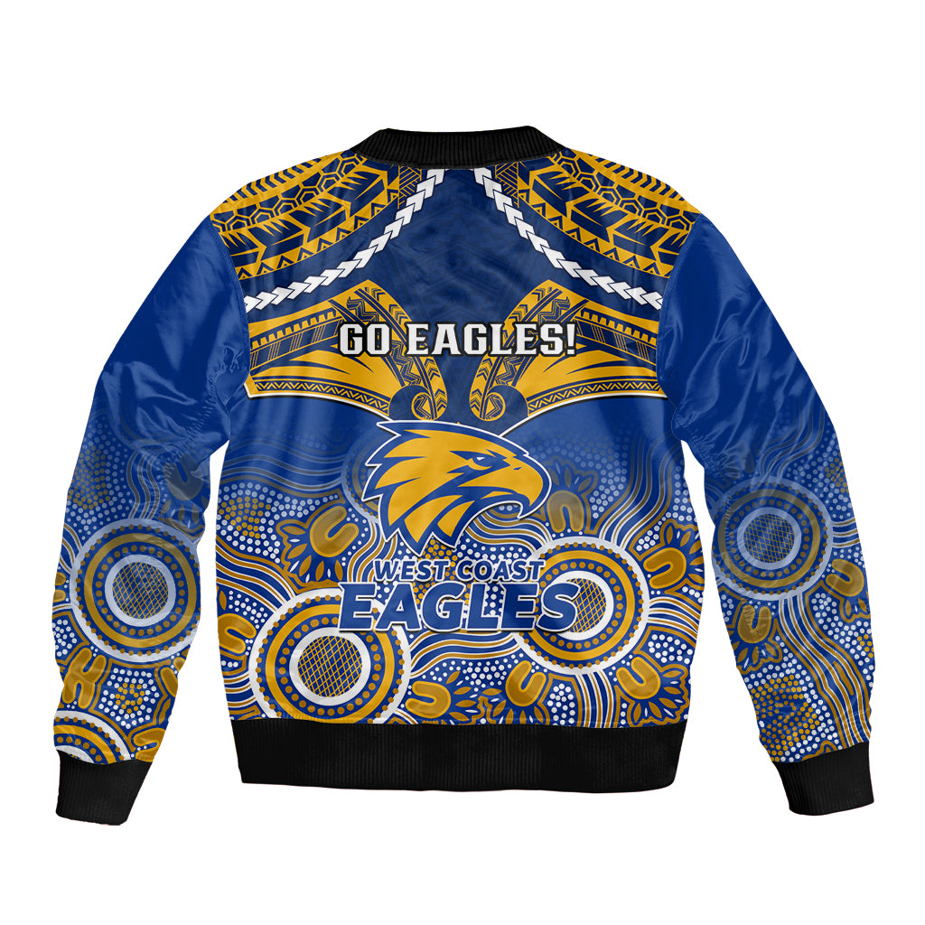 West Coast Football Bomber Jacket Eagles Aboriginal Mix Polynesian Pattern LT14