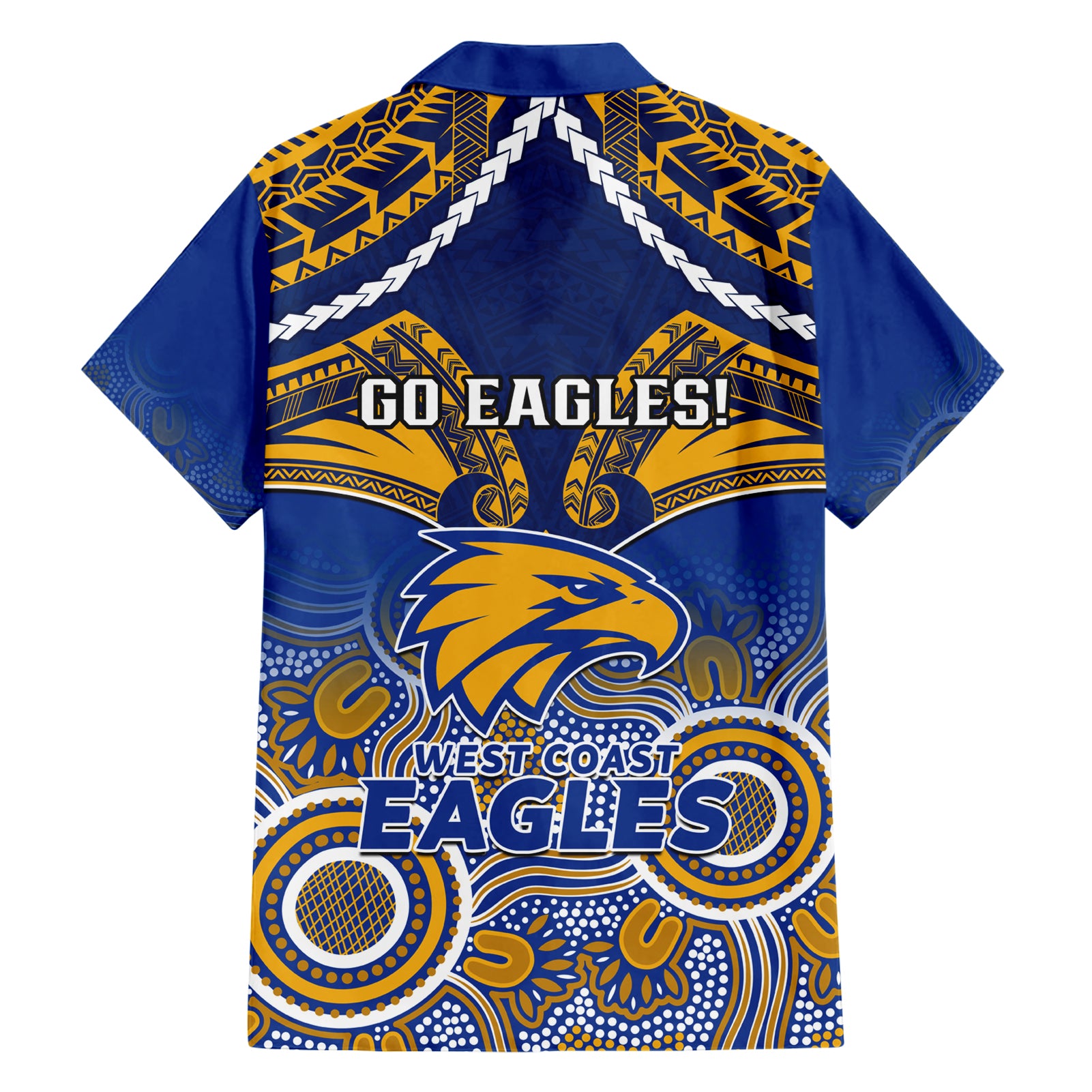 West Coast Football Hawaiian Shirt Eagles Aboriginal Mix Polynesian Pattern LT14