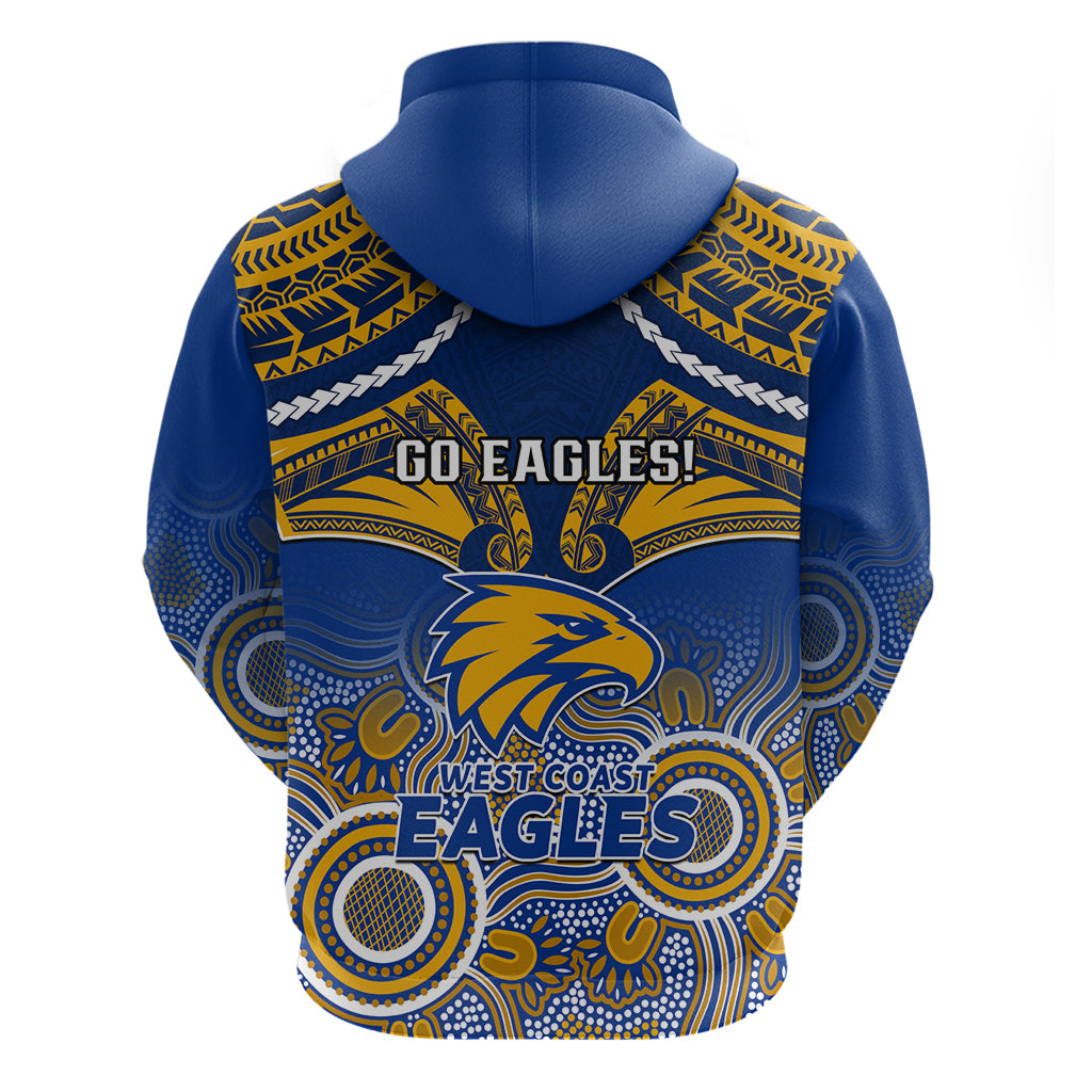 West Coast Football Hoodie Eagles Aboriginal Mix Polynesian Pattern LT14