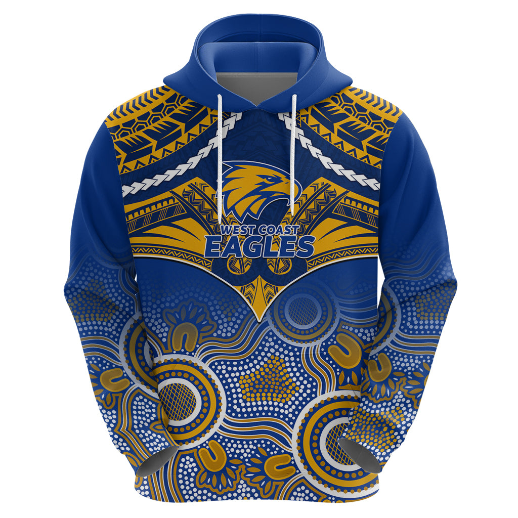 West Coast Football Hoodie Eagles Aboriginal Mix Polynesian Pattern LT14