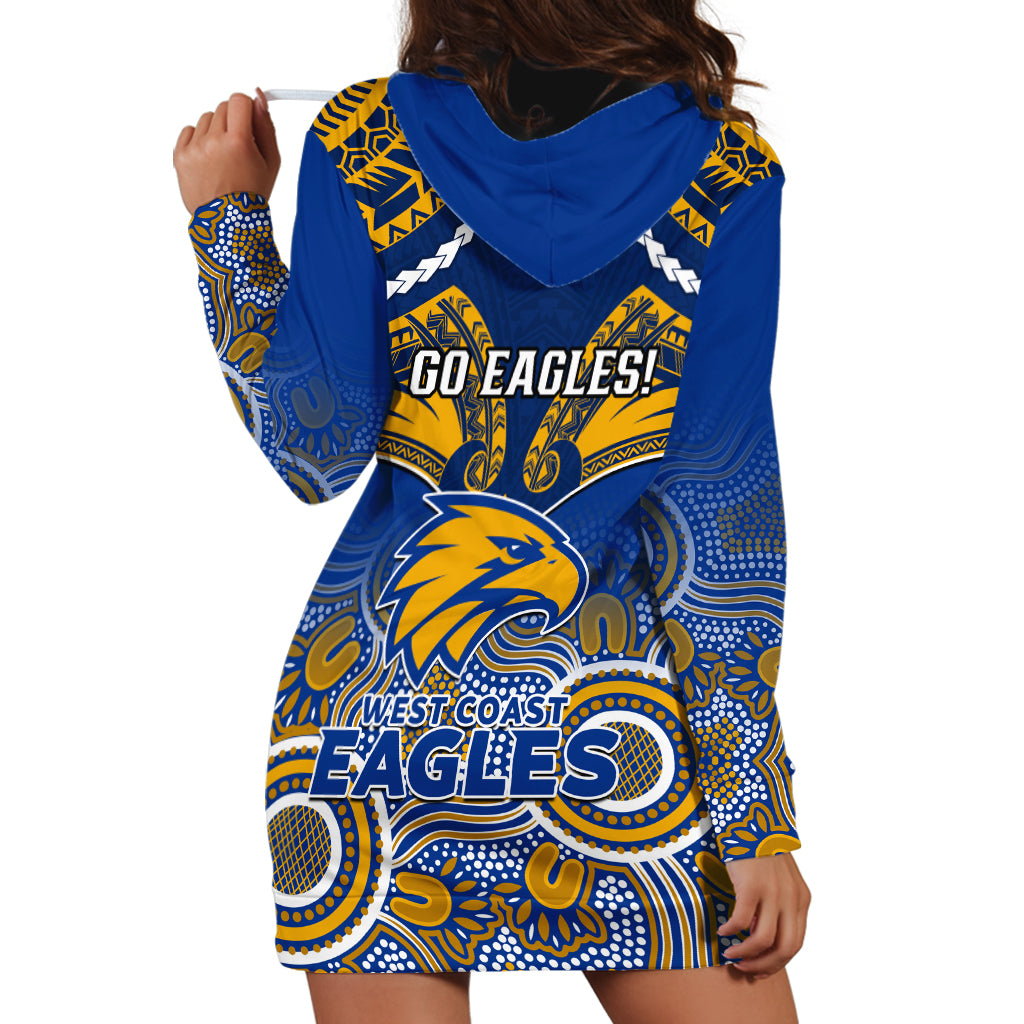 West Coast Football Hoodie Dress Eagles Aboriginal Mix Polynesian Pattern LT14