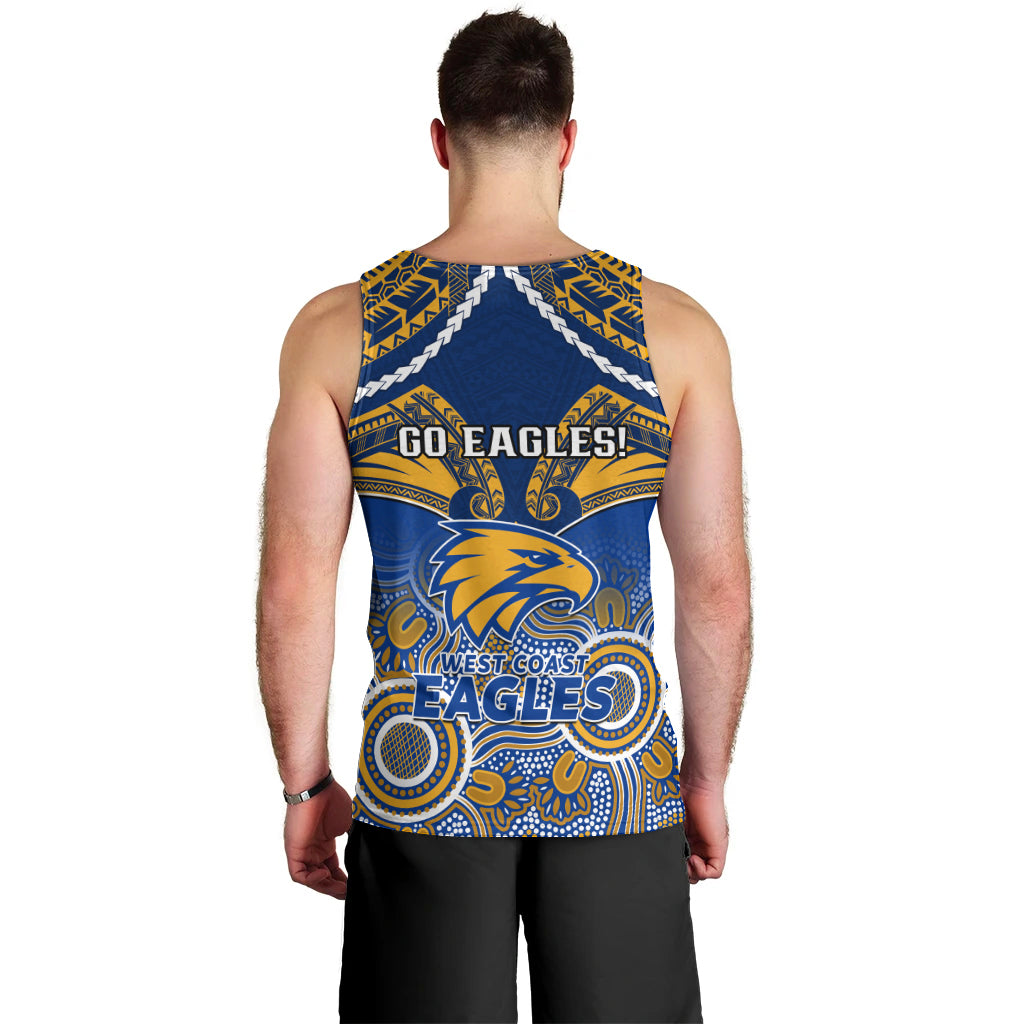 West Coast Football Men Tank Top Eagles Aboriginal Mix Polynesian Pattern LT14