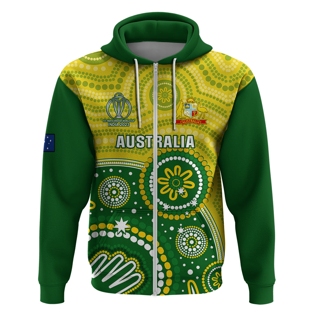 personalised-australia-cricket-hoodie-aboriginal-2023-go-champions-world-cup