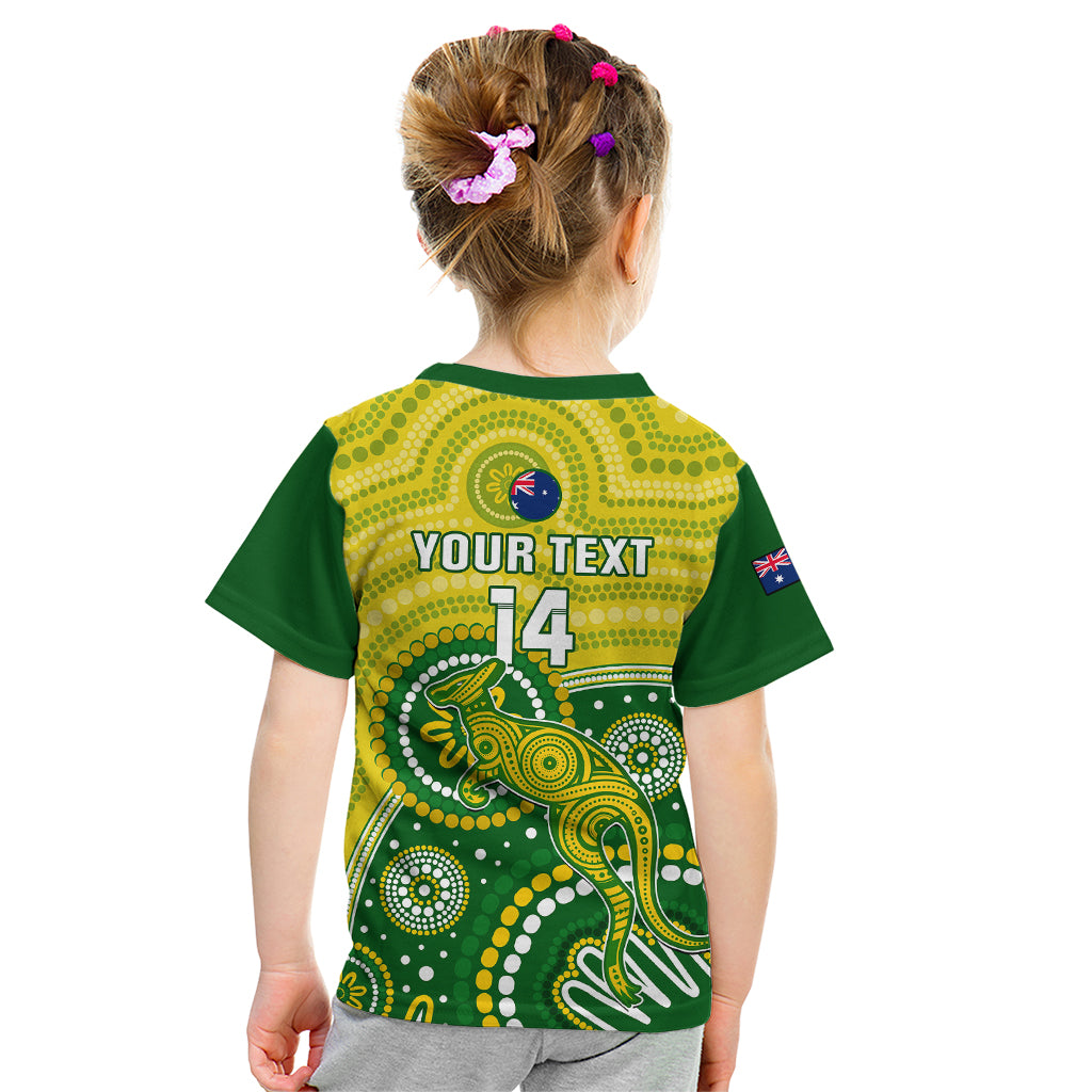 personalised-australia-cricket-kid-t-shirt-aboriginal-2023-go-champions-world-cup