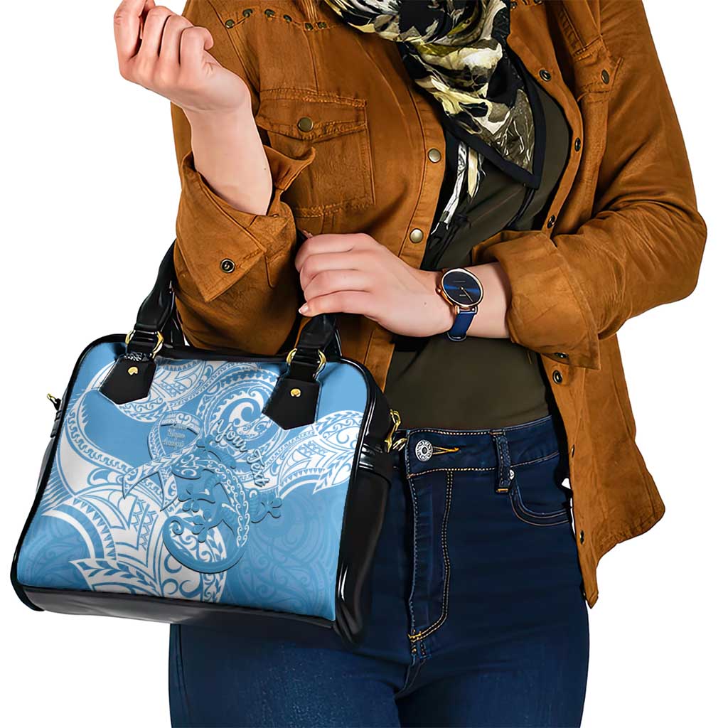 Personalised New Zealand Autism Awareness Shoulder Handbag NZ Fern With Maori Koru Lizard