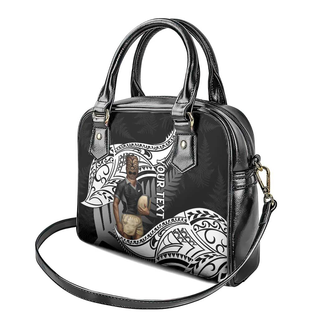 Custom New Zealand Silver Fern Rugby Shoulder Handbag 2024 Aotearoa Maori Mascot Go All Black