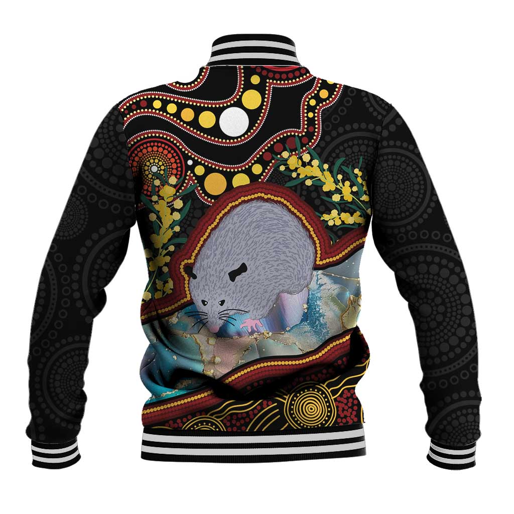 Australia Possum Baseball Jacket Aboriginal Art Mix Aussie Opal