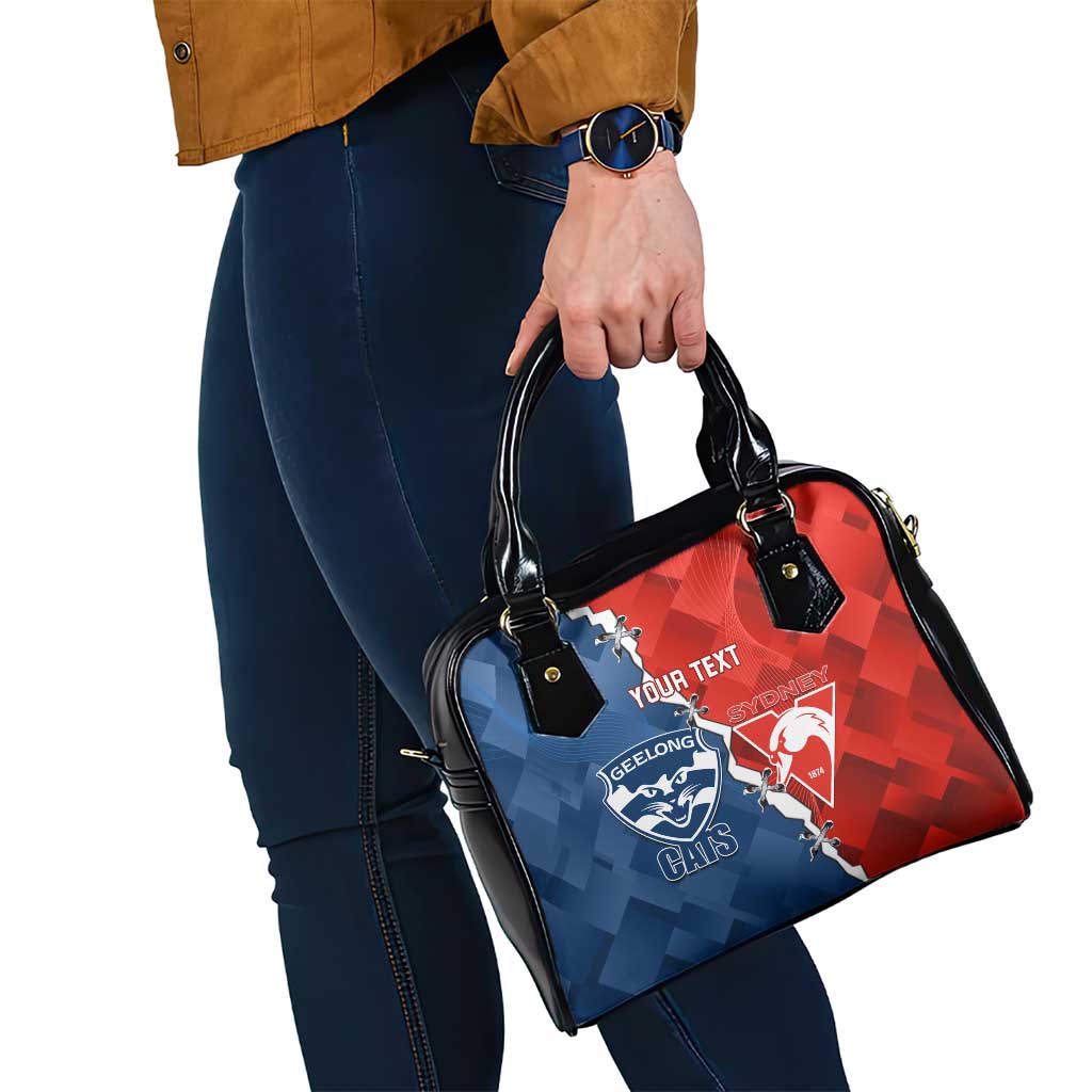 Custom Swans And Cats Football Shoulder Handbag 2024 Together Dynamic Version