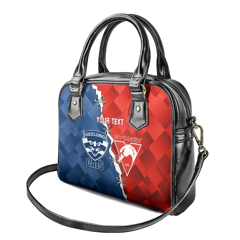 Custom Swans And Cats Football Shoulder Handbag 2024 Together Dynamic Version