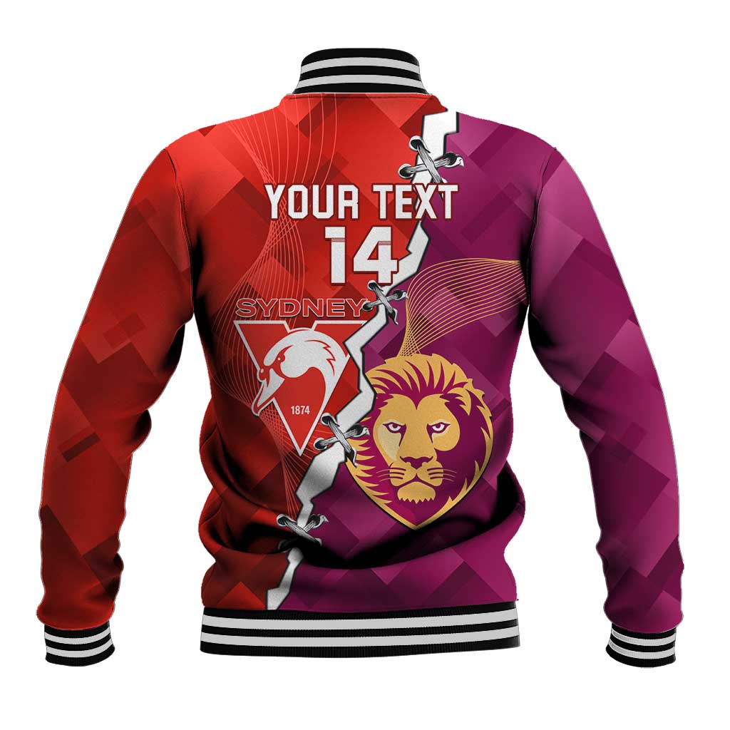 Custom Swans And Lions Football Baseball Jacket 2024 Go Champions Final Dynamic Version