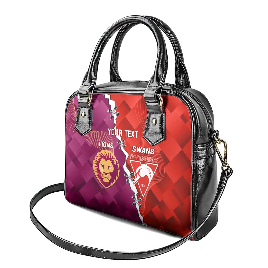 Custom Swans And Lions Football Shoulder Handbag 2024 Go Champions Final Dynamic Version