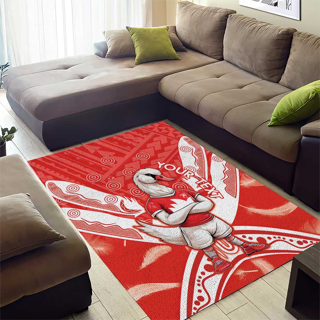 Personalised Swans Football Area Rug 2024 Swannies Mascot Go Champions