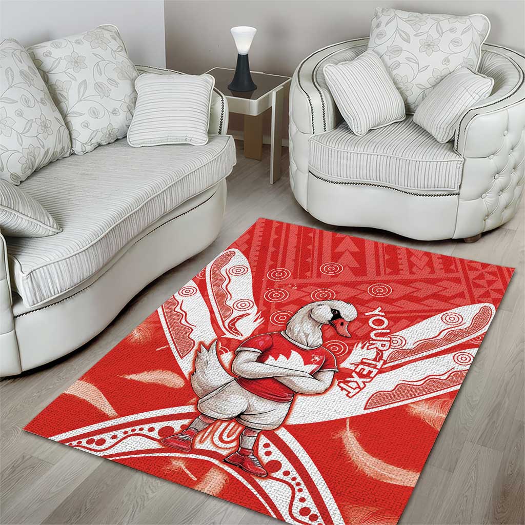 Personalised Swans Football Area Rug 2024 Swannies Mascot Go Champions