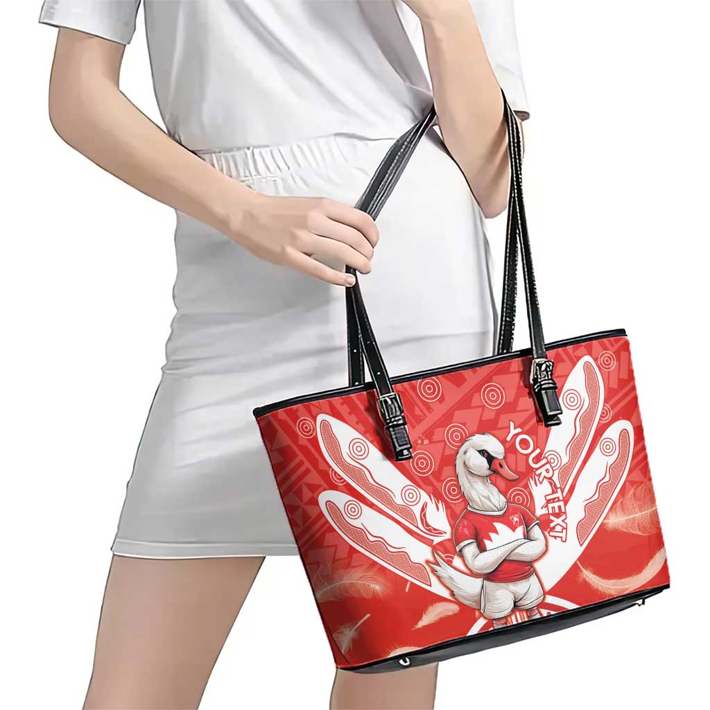 Personalised Swans Football Leather Tote Bag 2024 Swannies Mascot Go Champions