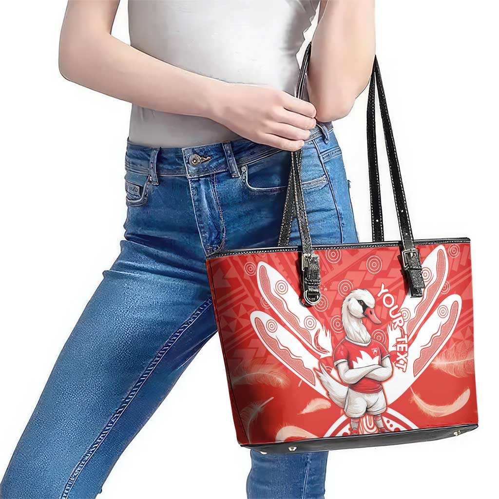 Personalised Swans Football Leather Tote Bag 2024 Swannies Mascot Go Champions