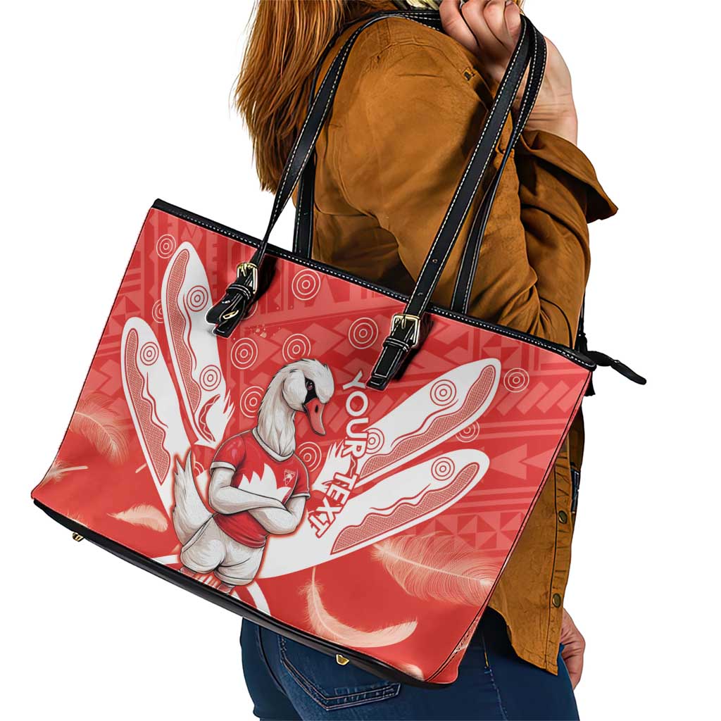 Personalised Swans Football Leather Tote Bag 2024 Swannies Mascot Go Champions