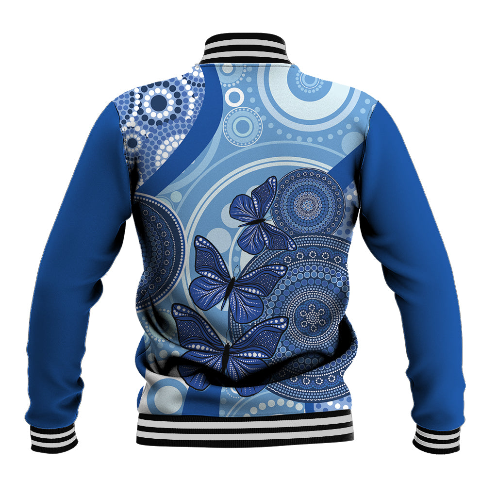 Australia Autism Awareness Baseball Jacket 4 April Indigenous Butterfly