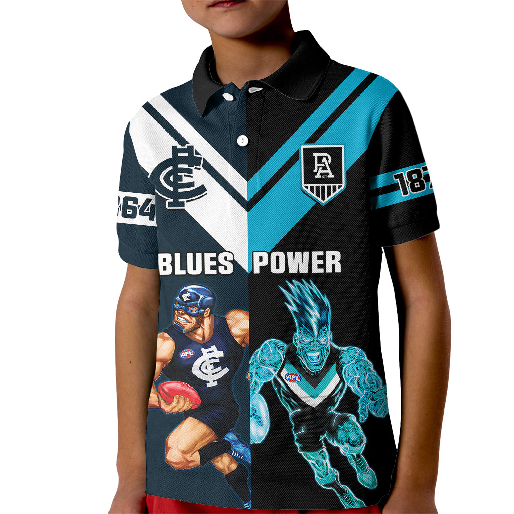 personalised-carlton-and-port-adelaide-football-kid-polo-shirt-blues-mix-power-sporty-version