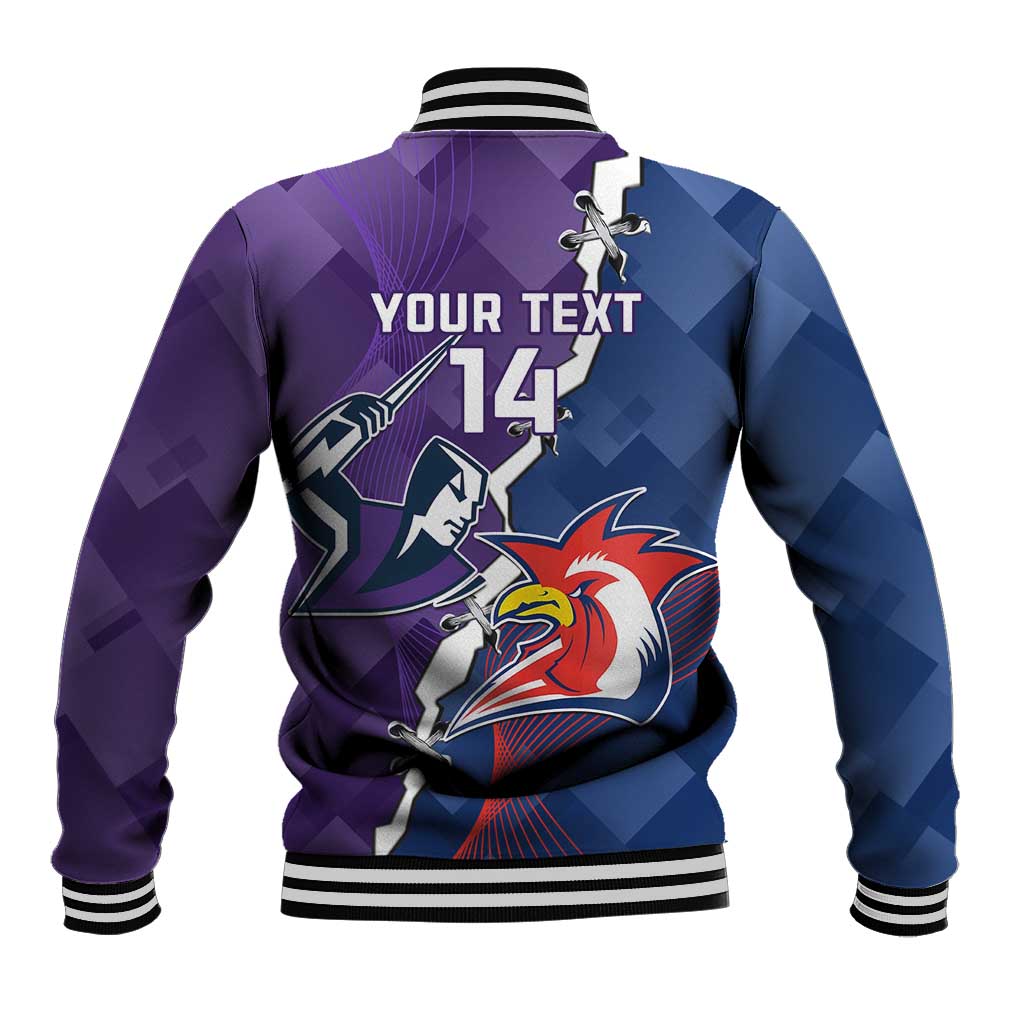 Custom NRL Storm And Roosters Rugby 2024 Baseball Jacket Go Champions Dynamic Version