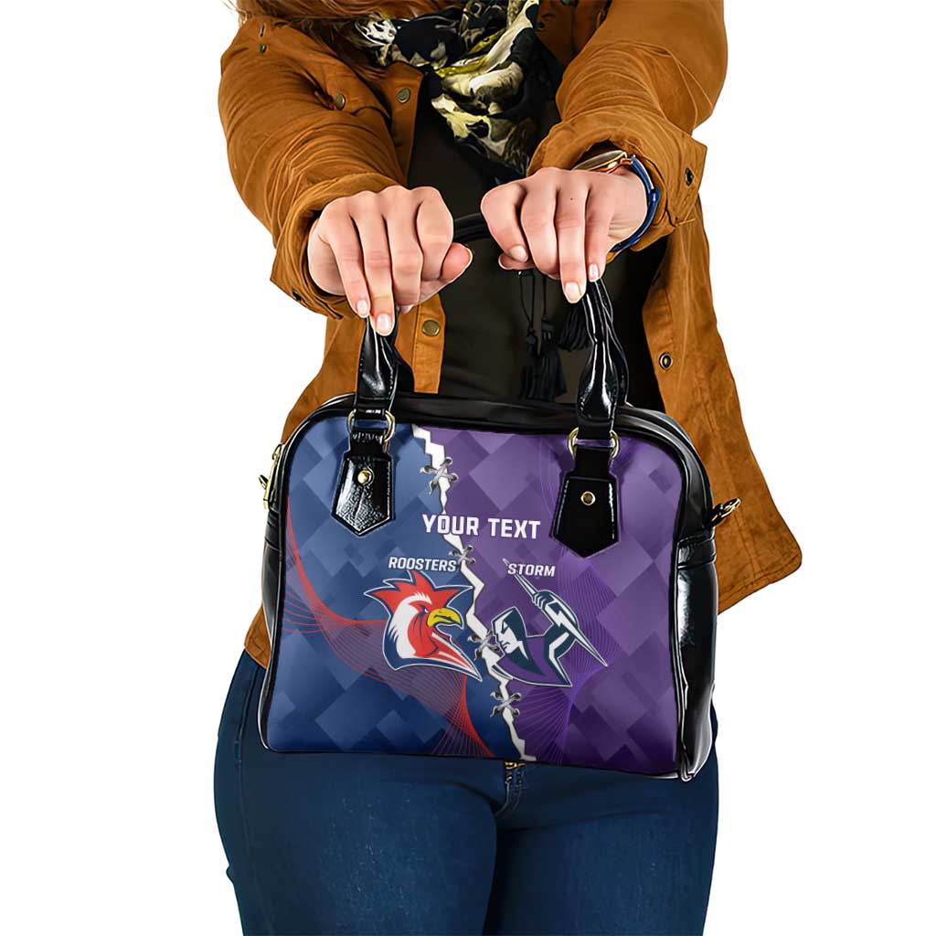 Custom NRL Storm And Roosters Rugby 2024 Shoulder Handbag Go Champions Dynamic Version