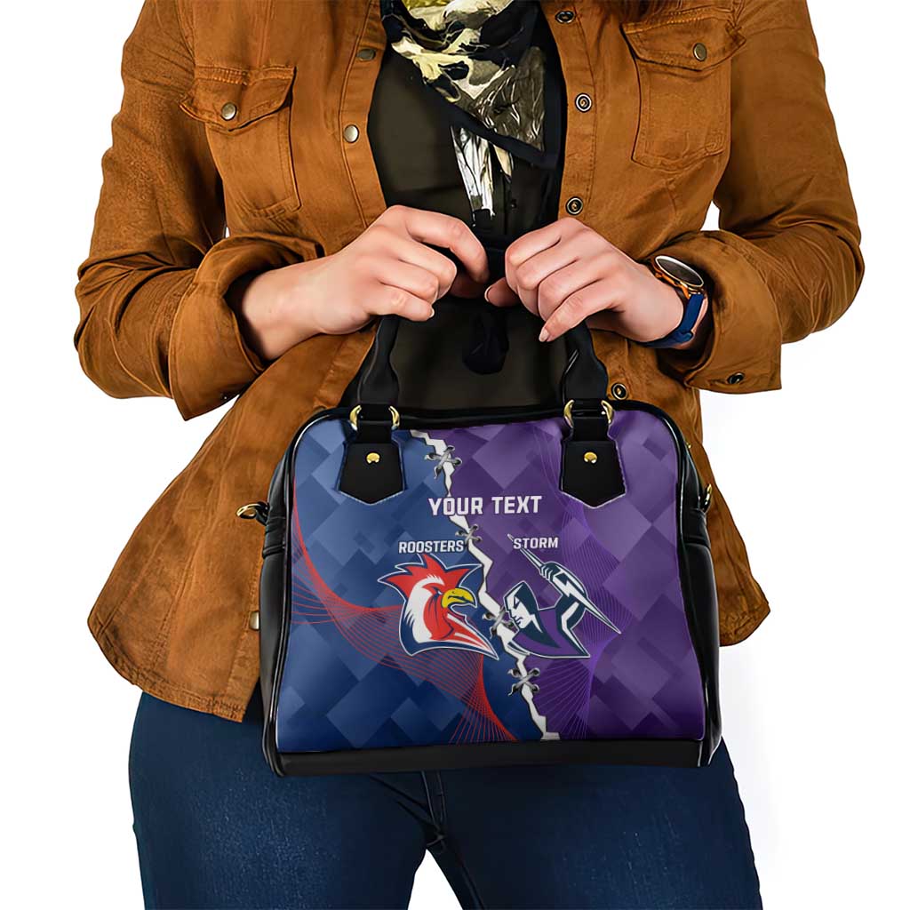 Custom NRL Storm And Roosters Rugby 2024 Shoulder Handbag Go Champions Dynamic Version