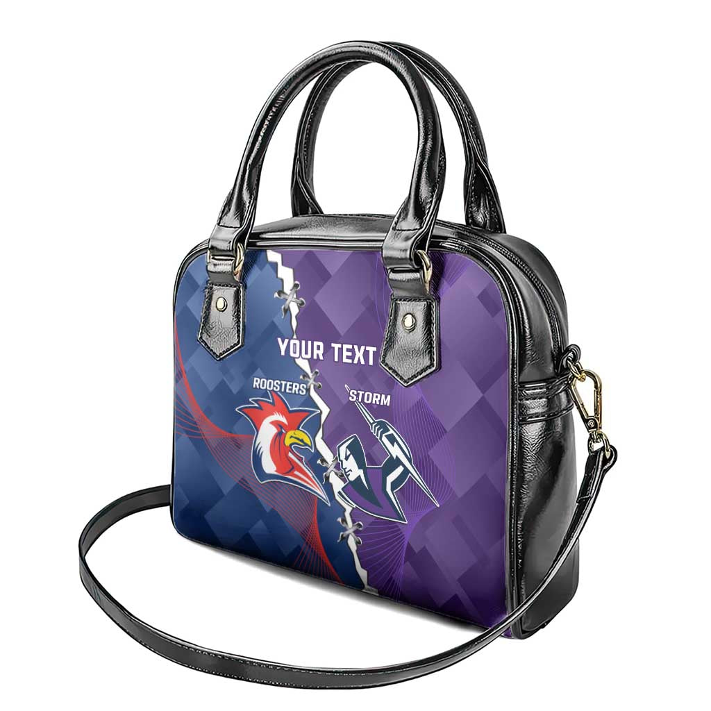 Custom NRL Storm And Roosters Rugby 2024 Shoulder Handbag Go Champions Dynamic Version