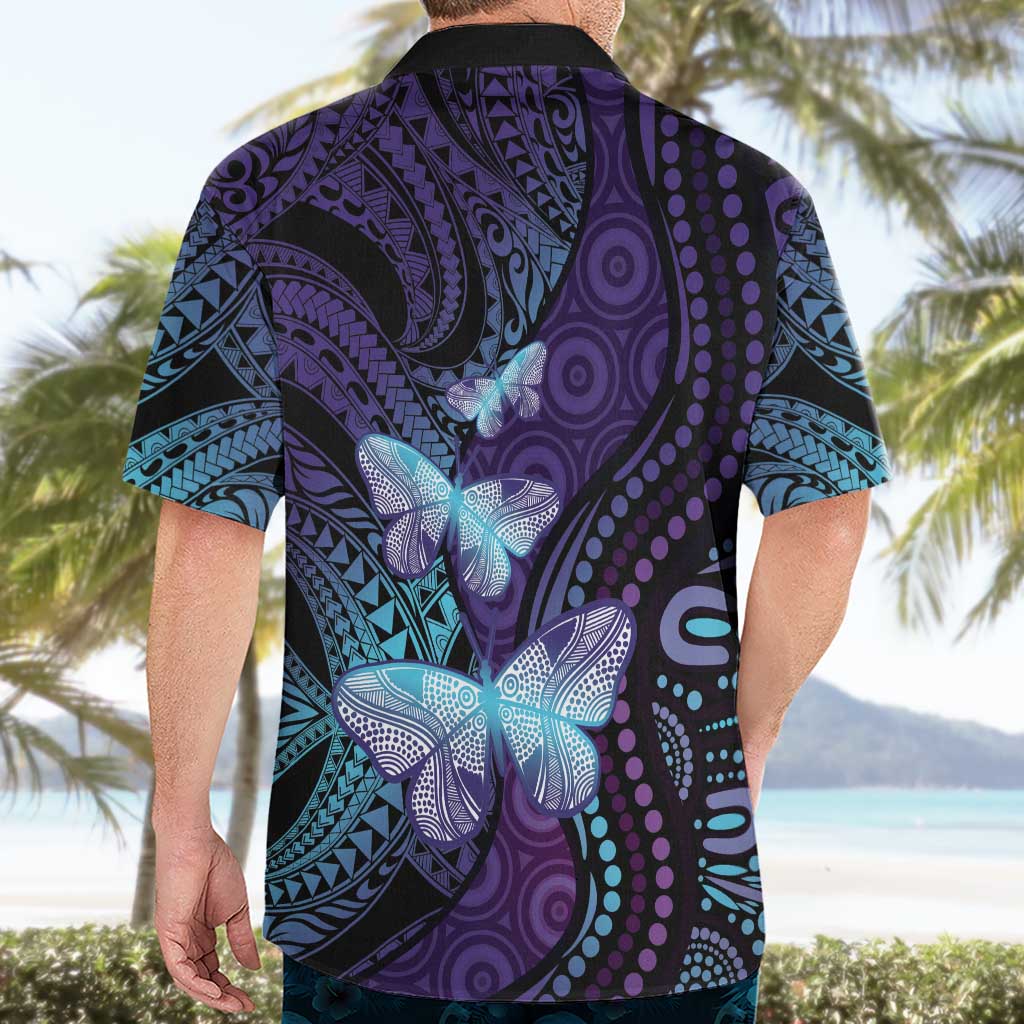 You Matter Suicide Prevention Awareness Hawaiian Shirt Butterfly Aboriginal Mix Polynesian Pattern