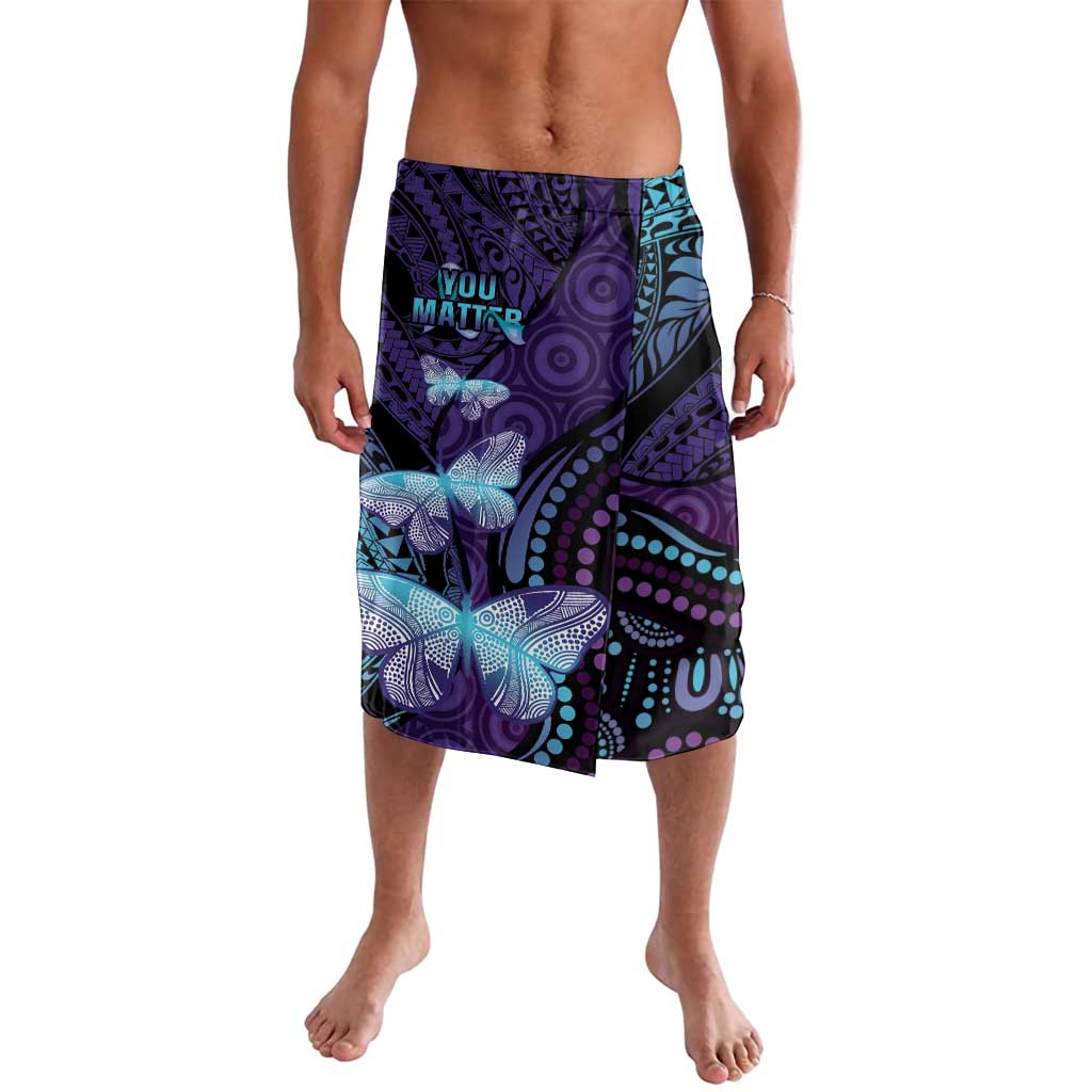 You Matter Suicide Prevention Awareness Lavalava Butterfly Aboriginal Mix Polynesian Pattern