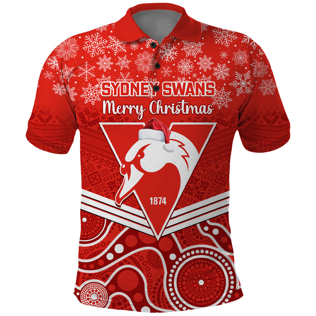 personalised-swans-football-christmas-polo-shirt-merry-xmas-2023-mix-aboriginal-art