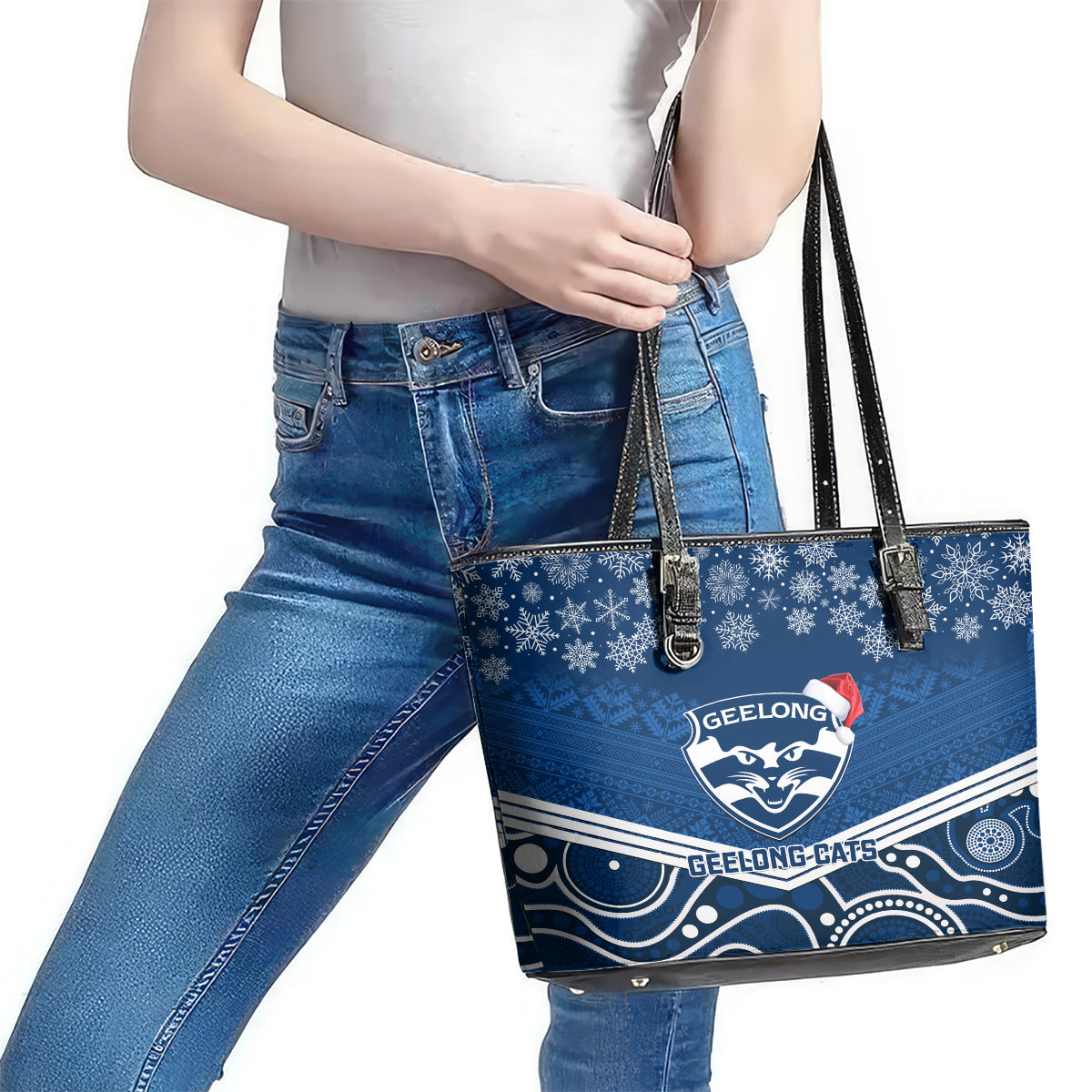 custom-geelong-football-christmas-leather-tote-bag-merry-xmas-2023-mix-aboriginal-art