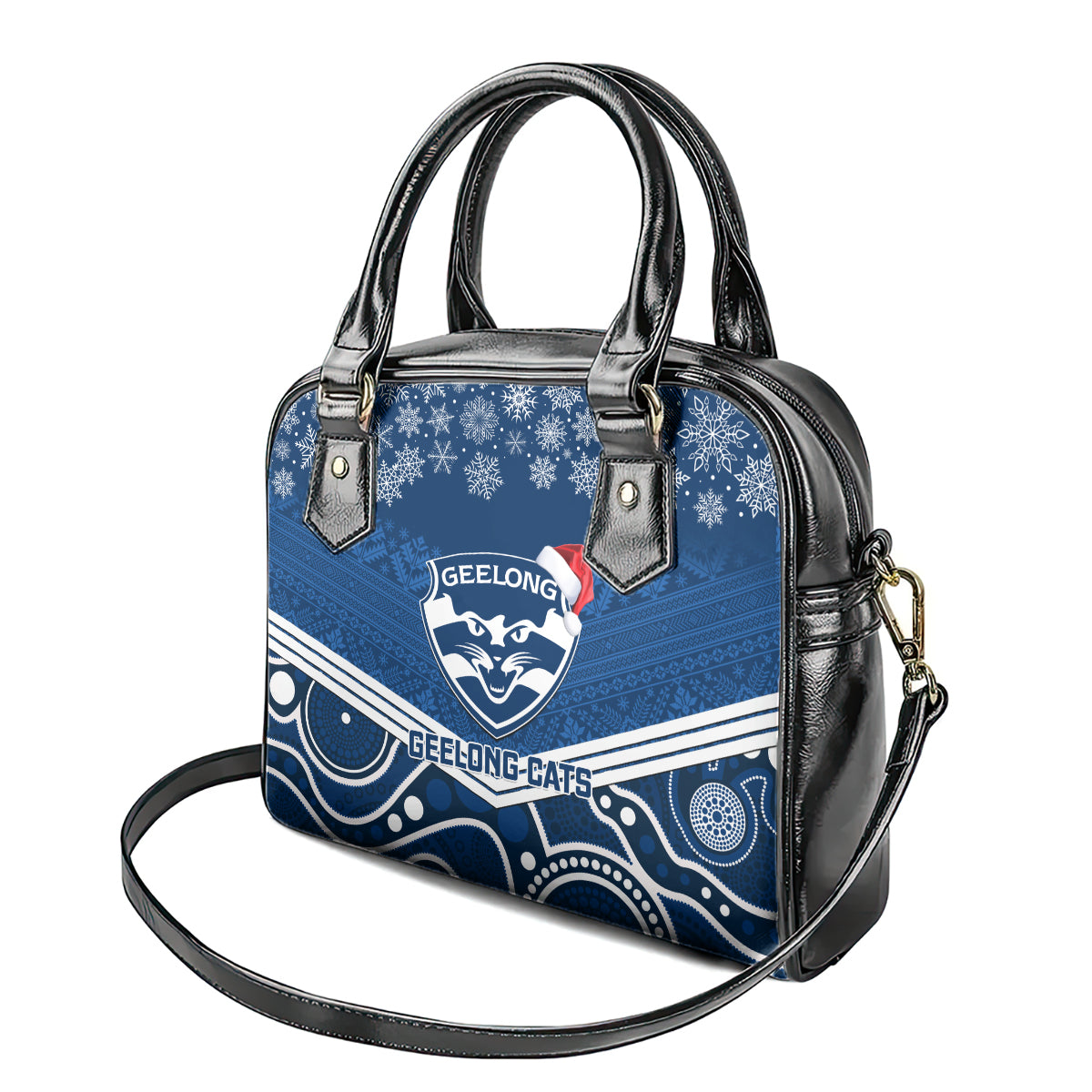 custom-geelong-football-christmas-shoulder-handbag-merry-xmas-2023-mix-aboriginal-art