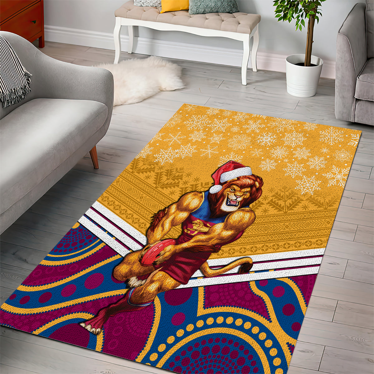 custom-brisbane-lions-football-christmas-area-rug-merry-xmas-2023-mix-aboriginal-art