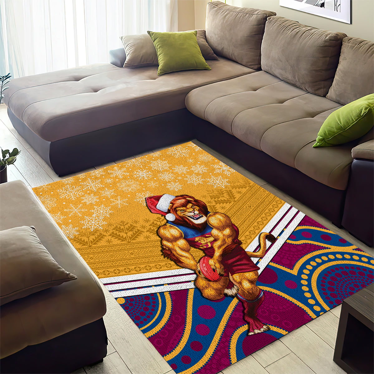 custom-brisbane-lions-football-christmas-area-rug-merry-xmas-2023-mix-aboriginal-art