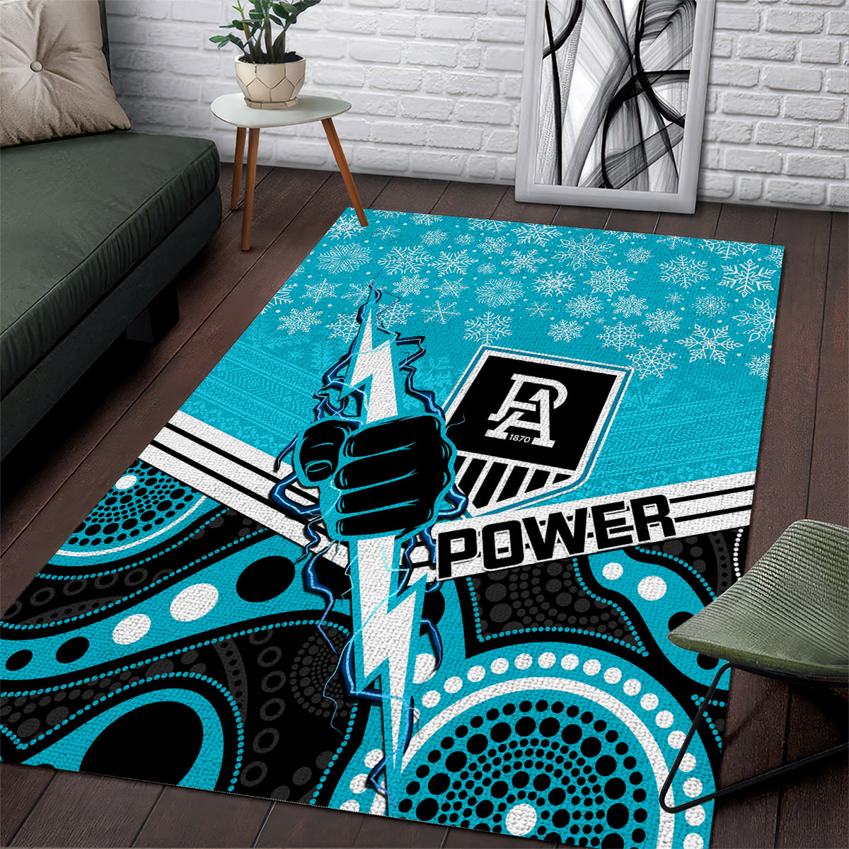 custom-port-adelaide-football-christmas-area-rug-merry-xmas-2023-mix-aboriginal-art