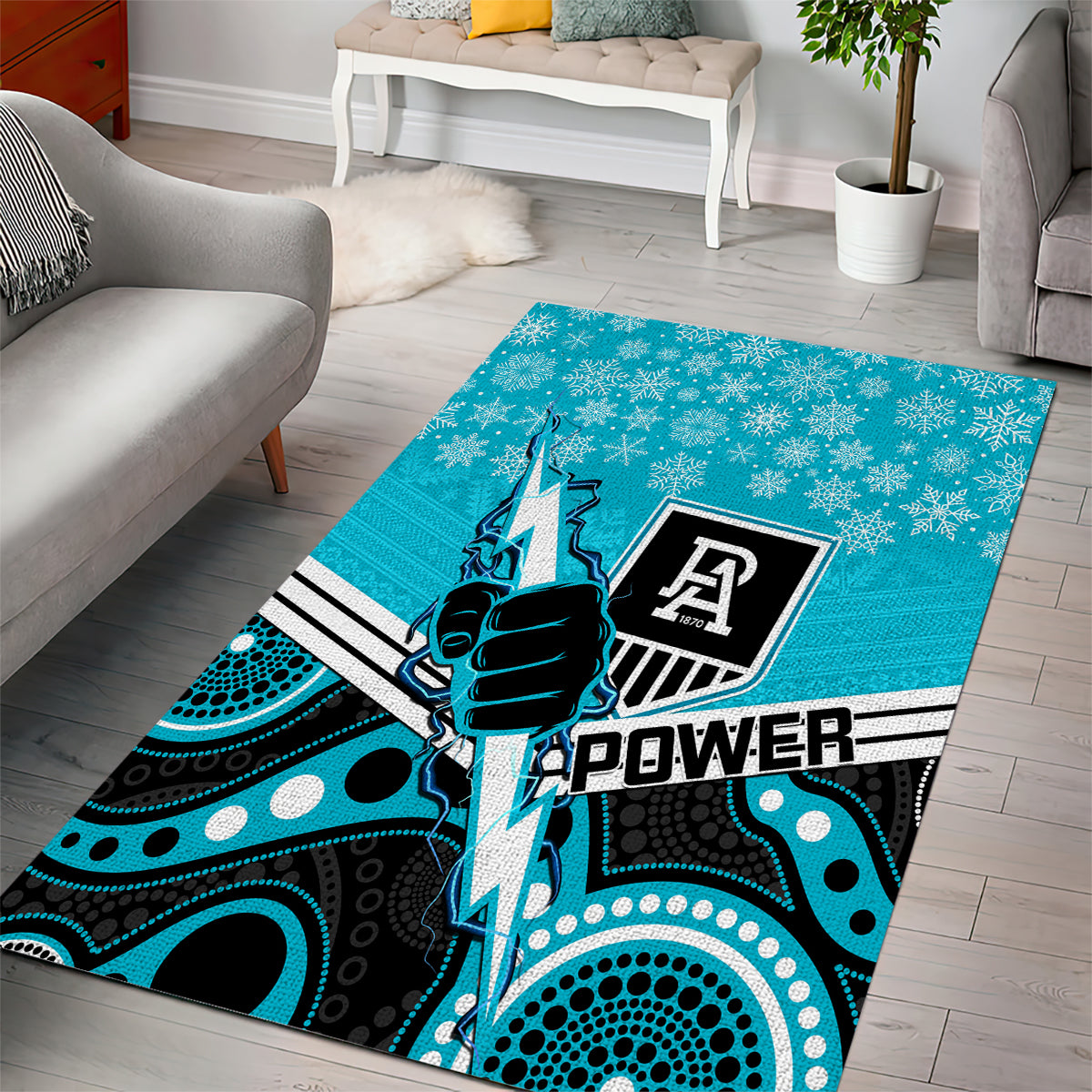 custom-port-adelaide-football-christmas-area-rug-merry-xmas-2023-mix-aboriginal-art