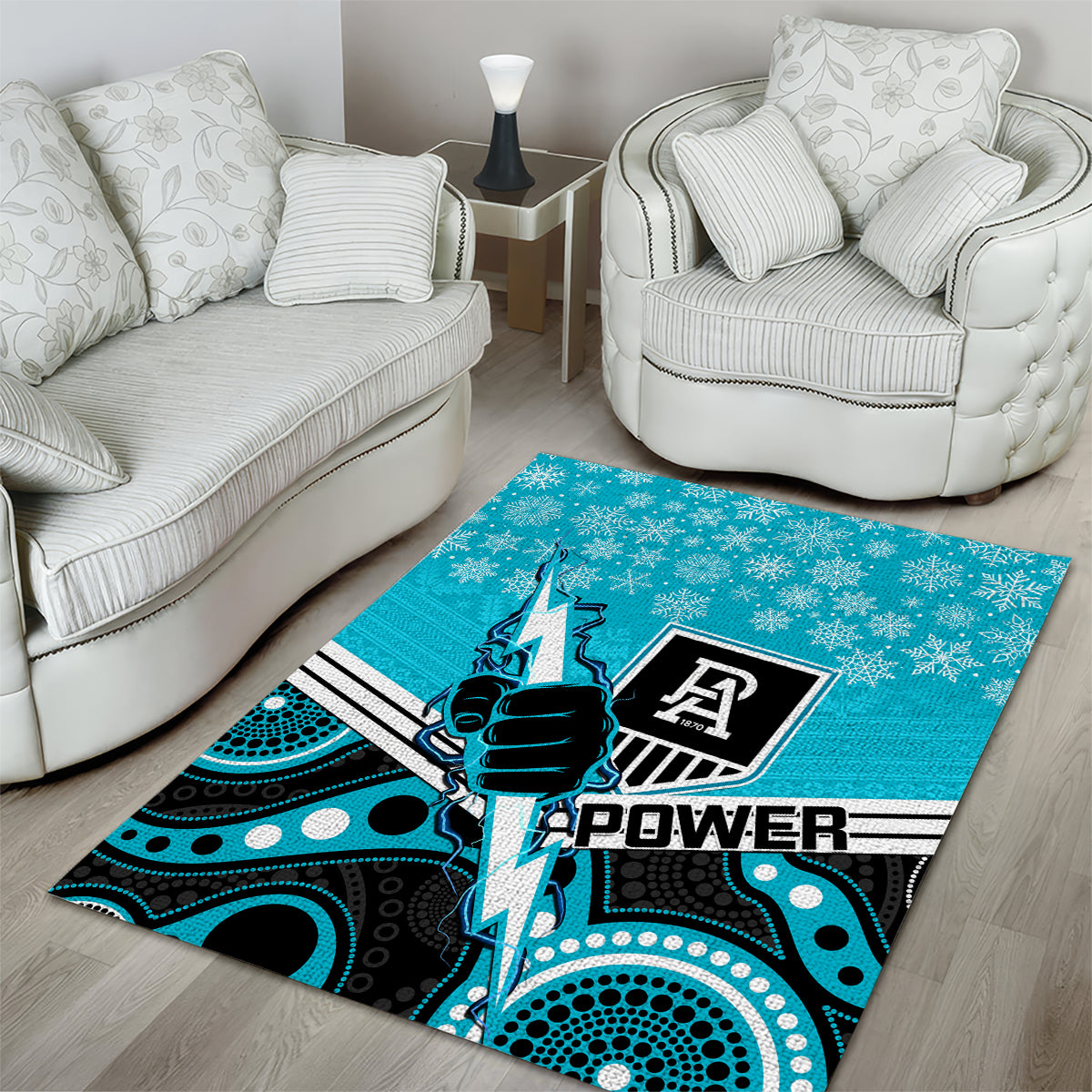 custom-port-adelaide-football-christmas-area-rug-merry-xmas-2023-mix-aboriginal-art