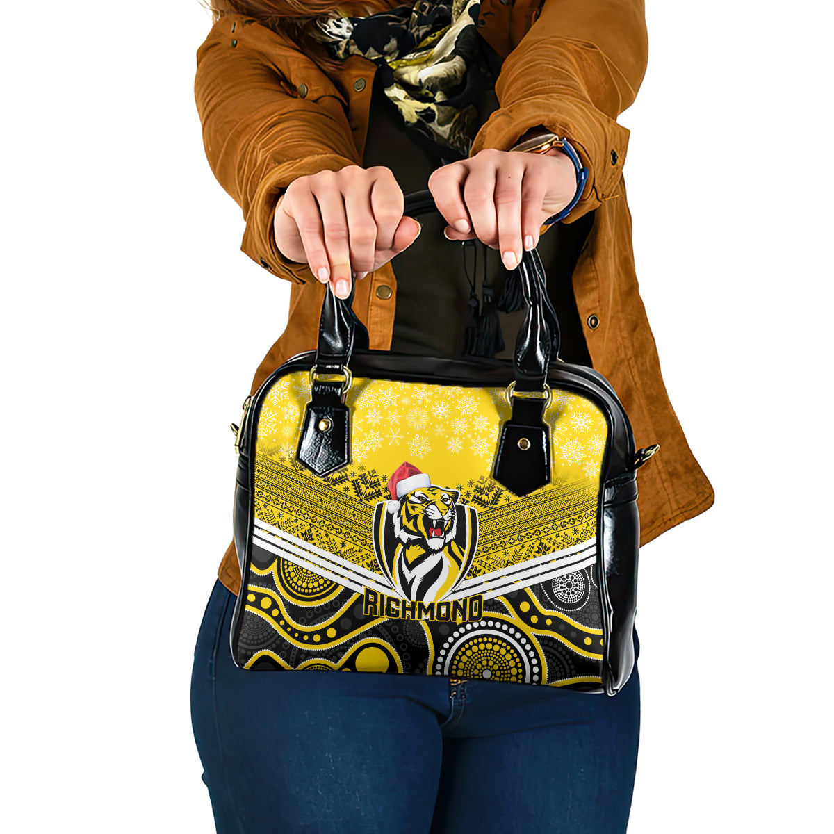 custom-richmond-football-christmas-shoulder-handbag-merry-xmas-2023-mix-aboriginal-art