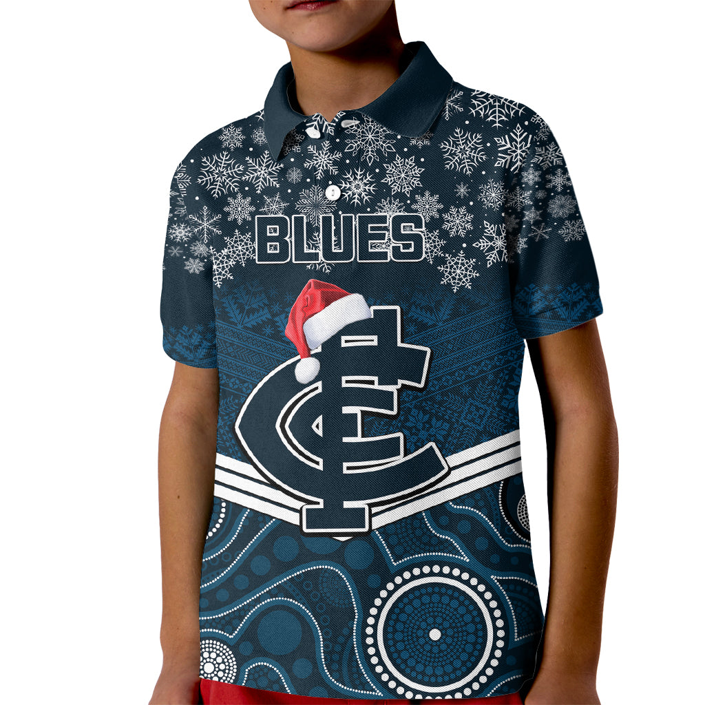 custom-blues-football-christmas-kid-polo-shirt-merry-xmas-2023-mix-aboriginal-art