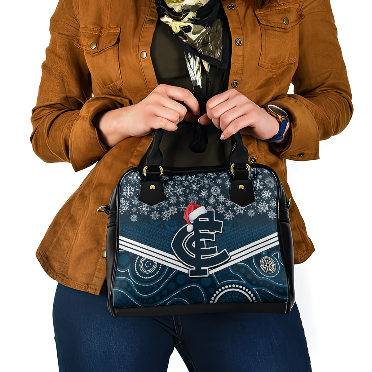 custom-blues-football-christmas-shoulder-handbag-merry-xmas-2023-mix-aboriginal-art