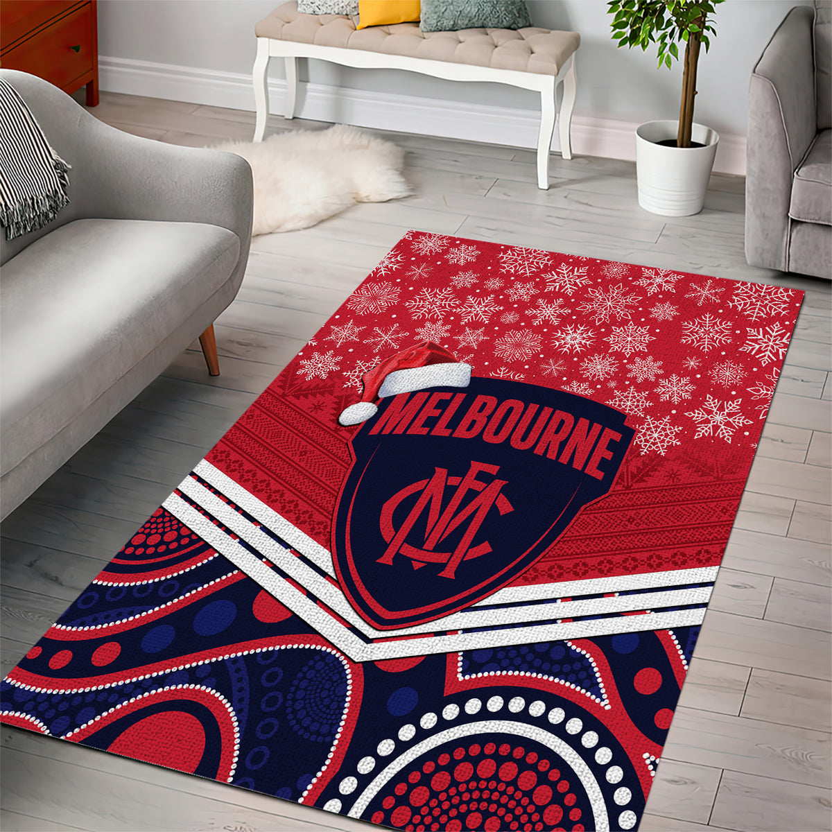 custom-melbourne-football-christmas-area-rug-merry-xmas-2023-mix-aboriginal-art