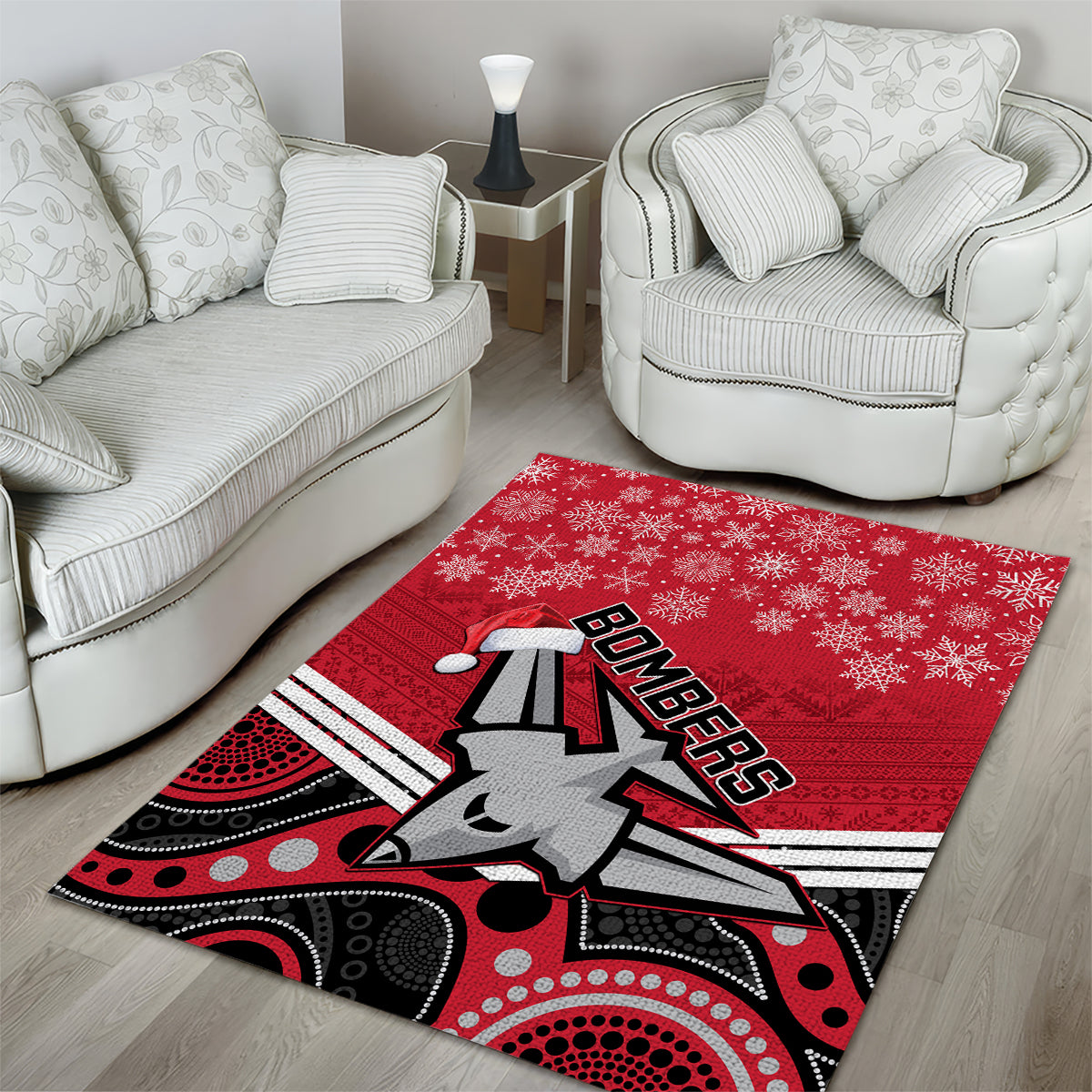 custom-essendon-football-christmas-area-rug-merry-xmas-2023-mix-aboriginal-art