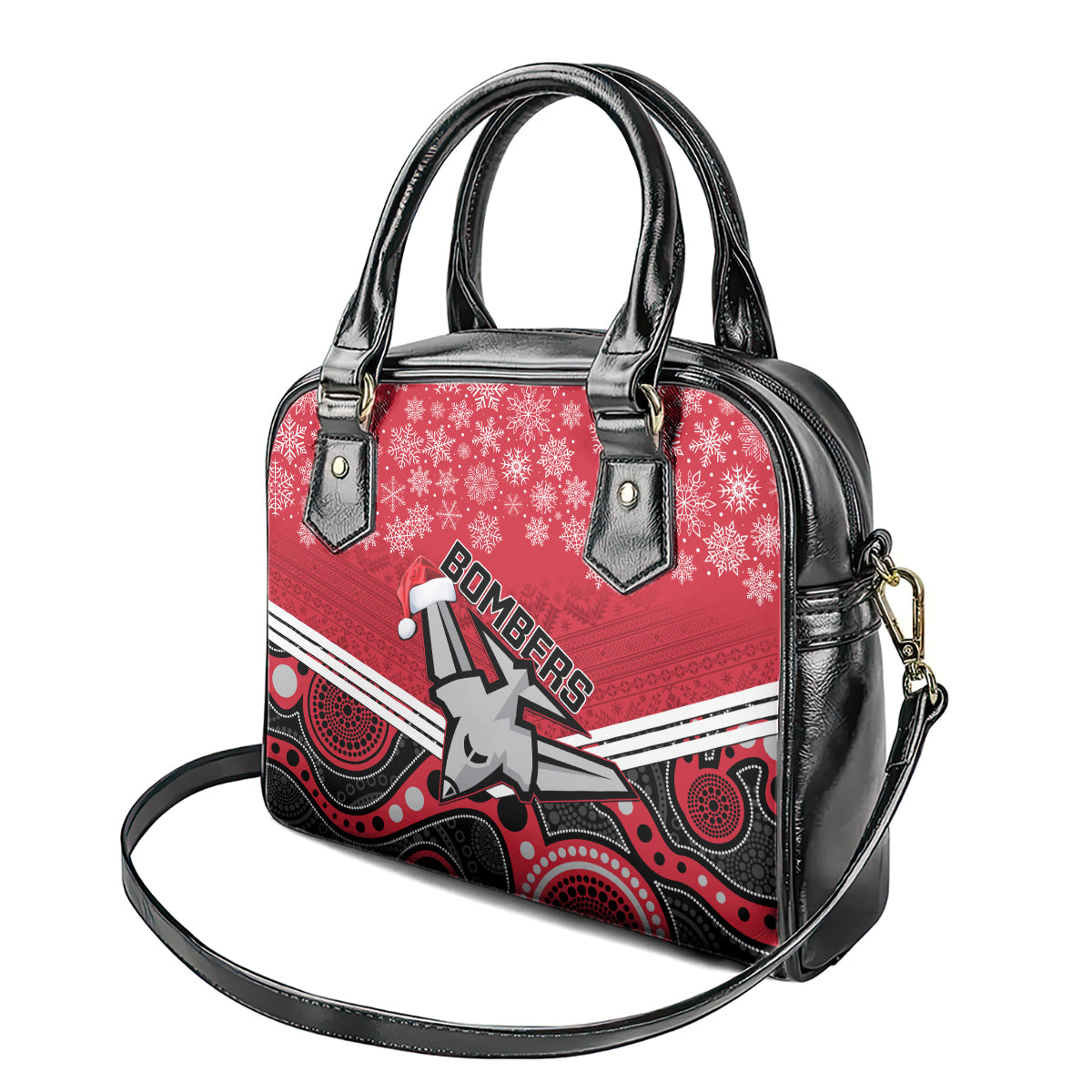 custom-essendon-football-christmas-shoulder-handbag-merry-xmas-2023-mix-aboriginal-art