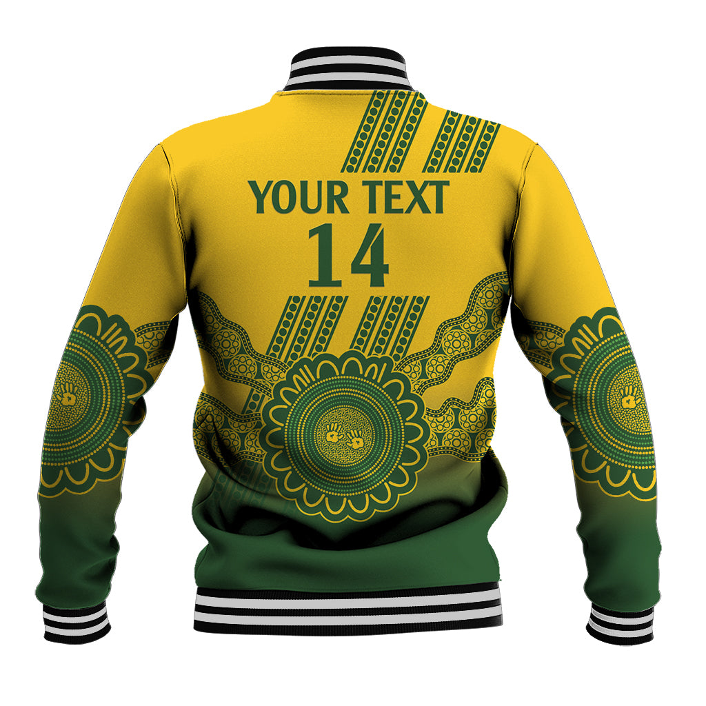 Custom Australia Matildas Baseball Jacket Aussie Aboriginal Gold Version