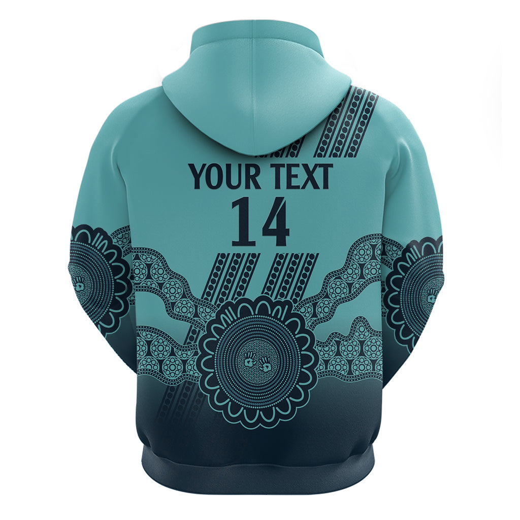 Custom Australia Matildas Hoodie Aussie Aboriginal Turquoise Version