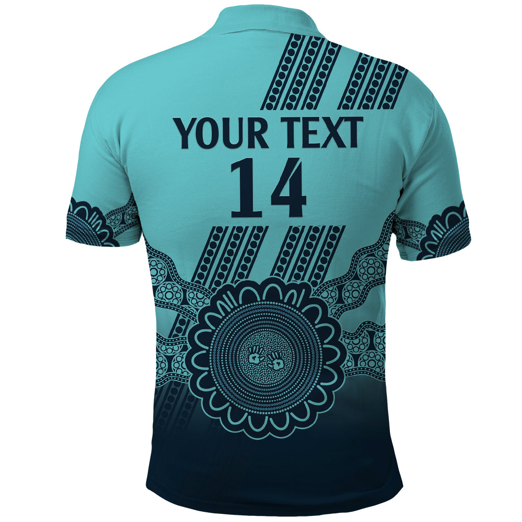 Custom Australia Matildas Polo Shirt Aussie Aboriginal Turquoise Version