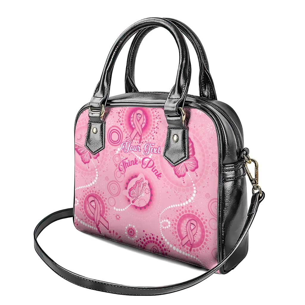 Personalised Australia Indigenous Shoulder Handbag Breast Cancer Ribbon Think Pink - Pink Version