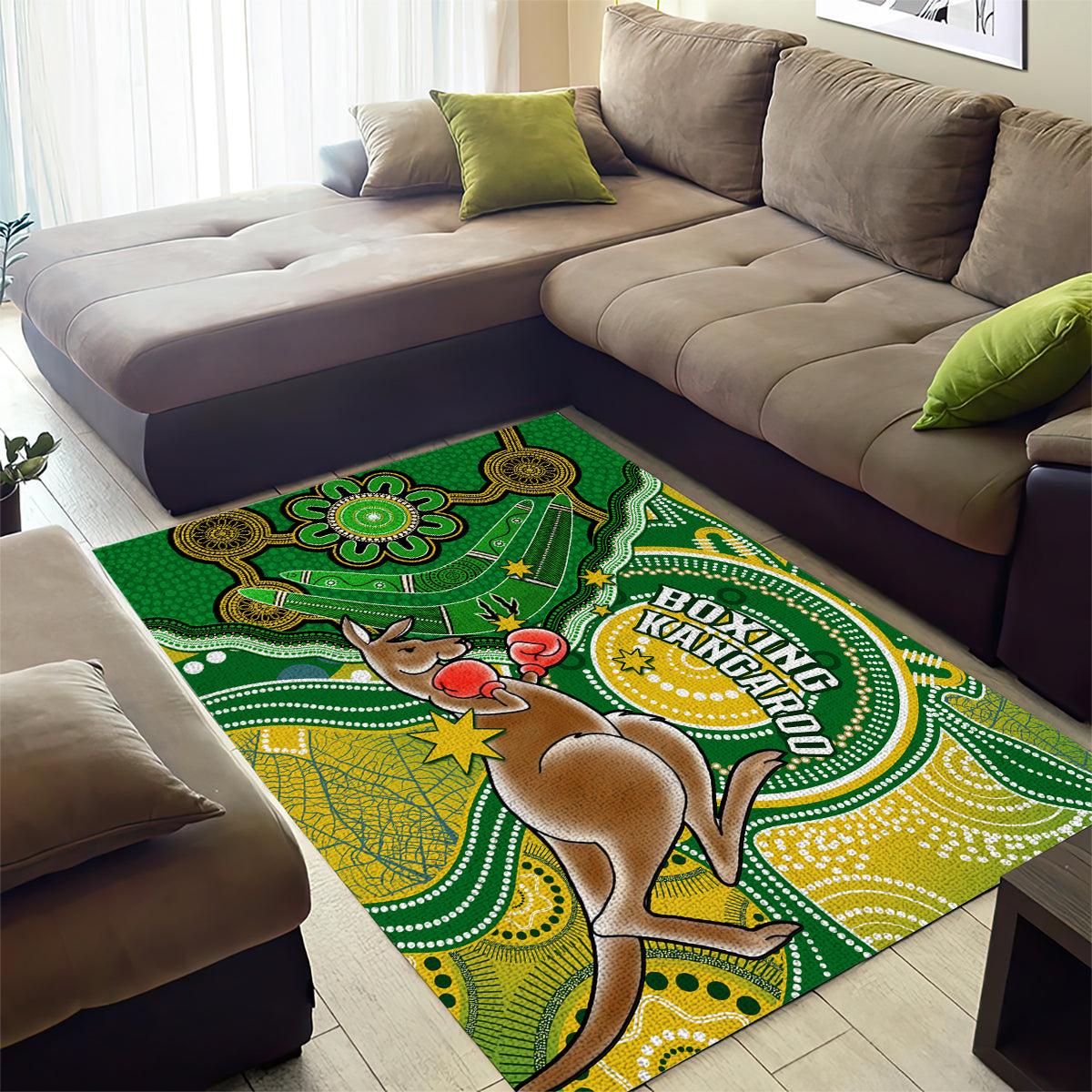 personalised-australia-boxing-kangaroo-area-rug-aussie-indigenous-art-mix-national-color