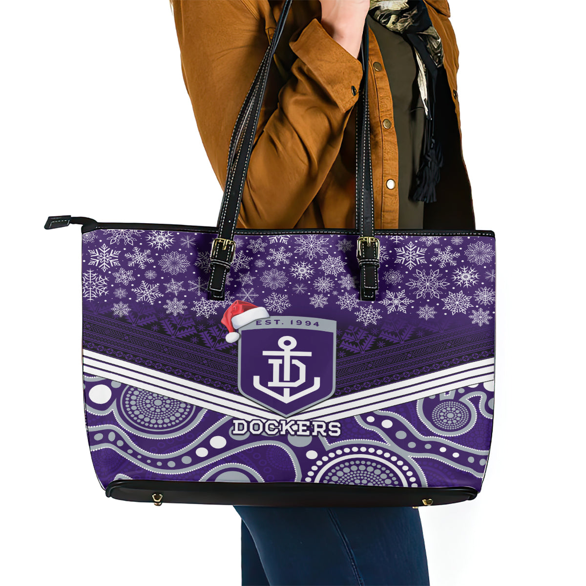 custom-dockers-football-christmas-leather-tote-bag-merry-xmas-2023-mix-aboriginal-art