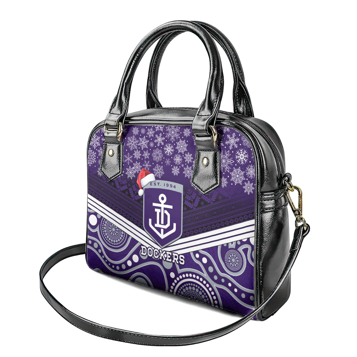 custom-dockers-football-christmas-shoulder-handbag-merry-xmas-2023-mix-aboriginal-art