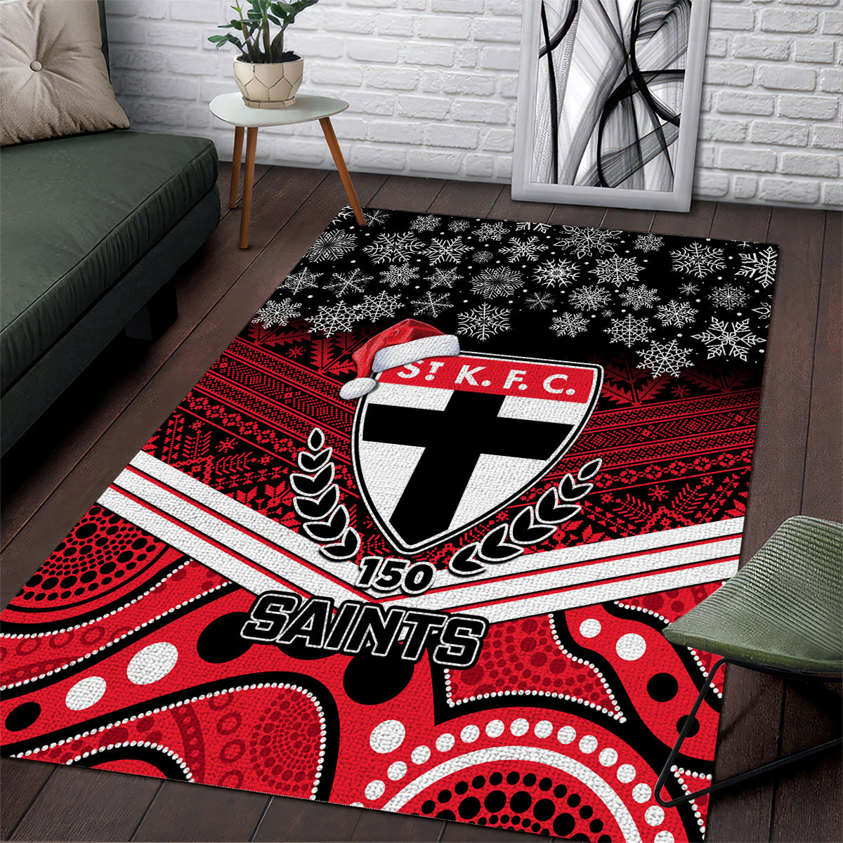 custom-st-kilda-football-christmas-area-rug-merry-xmas-2023-mix-aboriginal-art